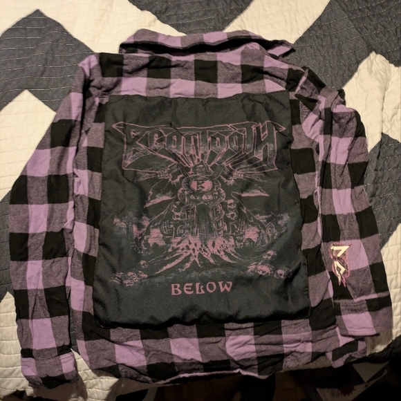 Beartooth Below Limited Release Flannel Shirt with Back Patch - Picture 4 of 5